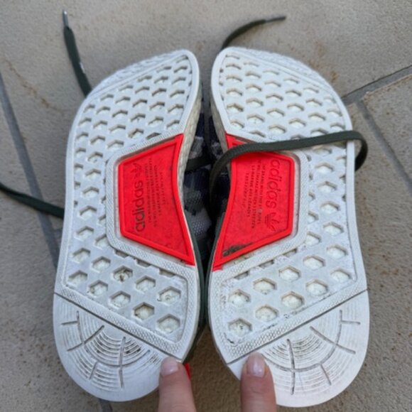 Adidas NMD R1 Boost Olive Duck Camo Athletic Running Shoes Men's Size 9 - Picture 10 of 10